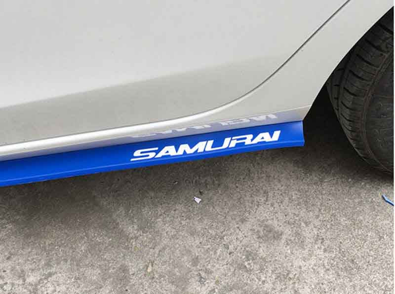 SAMURAI BLUE Car Body Kit Bumper Lip Side Skirt Rubber Edge Decorative Protector Trim