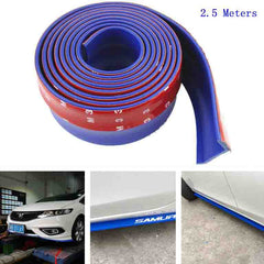 SAMURAI BLUE Car Body Kit Bumper Lip Side Skirt Rubber Edge Decorative Protector Trim
