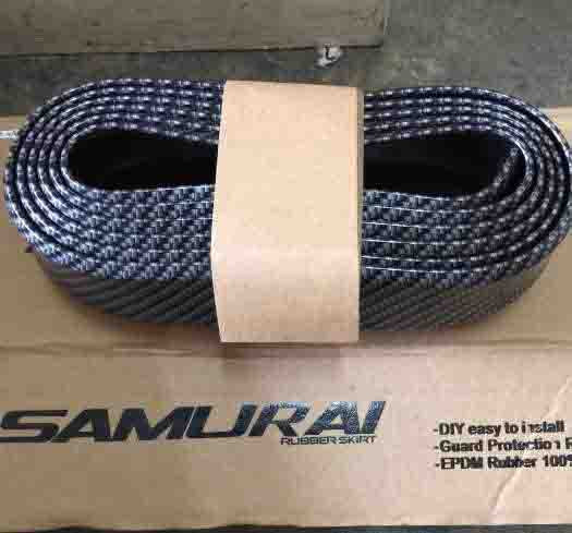 SAMURAI CARBON FIBER Car Body Kit Bumper Lip Side Skirt Rubber Edge Decorative Protector Trim