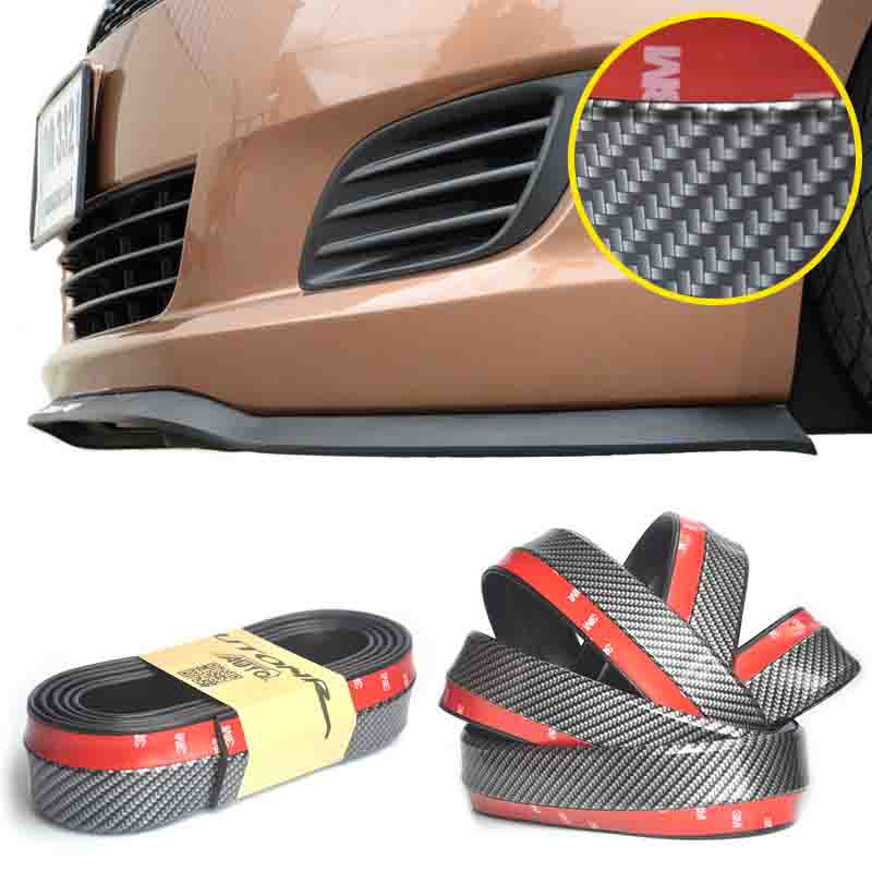 SAMURAI CARBON FIBER Car Body Kit Bumper Lip Side Skirt Rubber Edge Decorative Protector Trim