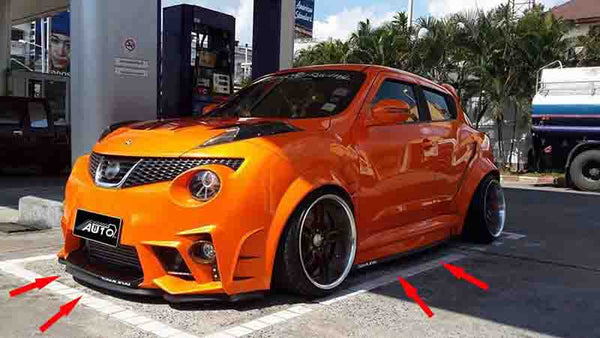 SAMURAI RED CARBON FIBER Look Car Body Kit Bumper Lip Side Skirt Rubber Edge Decorative Protector Trim