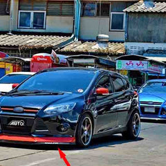 SAMURAI BLUE CARBON FIBER Look Car Body Kit Bumper Lip Side Skirt Rubber Edge Decorative Protector Trim