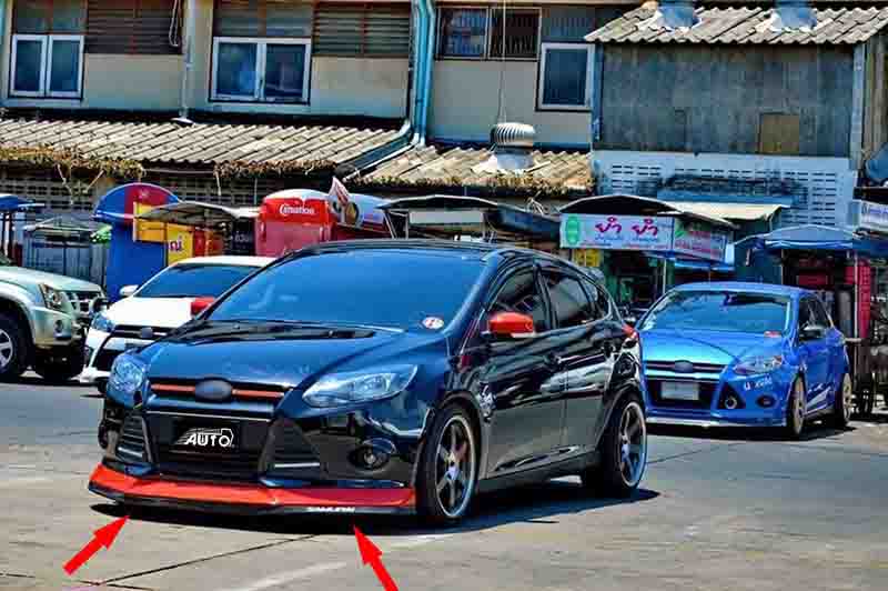 SAMURAI BLUE CARBON FIBER Look Car Body Kit Bumper Lip Side Skirt Rubber Edge Decorative Protector Trim