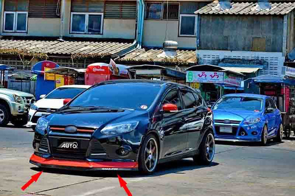 SAMURAI RED CARBON FIBER Look Car Body Kit Bumper Lip Side Skirt Rubber Edge Decorative Protector Trim