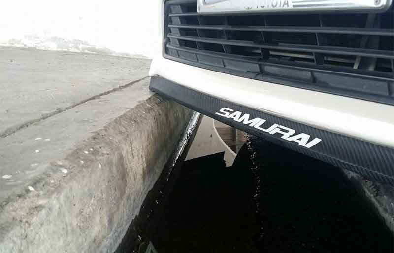 SAMURAI CARBON FIBER Car Body Kit Bumper Lip Side Skirt Rubber Edge Decorative Protector Trim