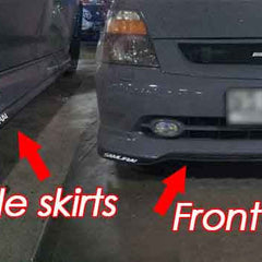 SAMURAI BLUE CARBON FIBER Look Car Body Kit Bumper Lip Side Skirt Rubber Edge Decorative Protector Trim