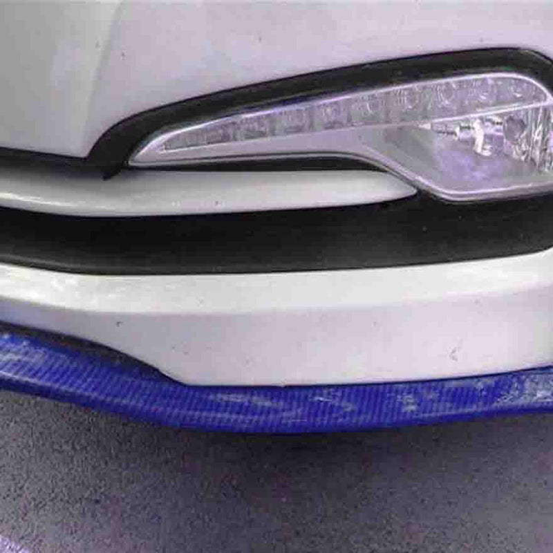 SAMURAI BLUE CARBON FIBER Look Car Body Kit Bumper Lip Side Skirt Rubber Edge Decorative Protector Trim