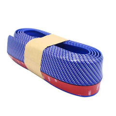 SAMURAI BLUE CARBON FIBER Look Car Body Kit Bumper Lip Side Skirt Rubber Edge Decorative Protector Trim