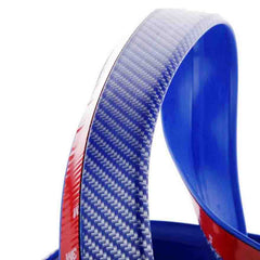 SAMURAI BLUE CARBON FIBER Look Car Body Kit Bumper Lip Side Skirt Rubber Edge Decorative Protector Trim
