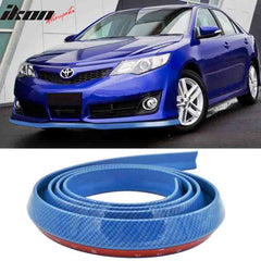 SAMURAI BLUE CARBON FIBER Look Car Body Kit Bumper Lip Side Skirt Rubber Edge Decorative Protector Trim