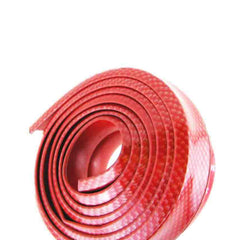 SAMURAI RED CARBON FIBER Look Car Body Kit Bumper Lip Side Skirt Rubber Edge Decorative Protector Trim