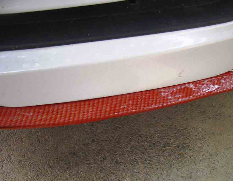 SAMURAI RED CARBON FIBER Look Car Body Kit Bumper Lip Side Skirt Rubber Edge Decorative Protector Trim