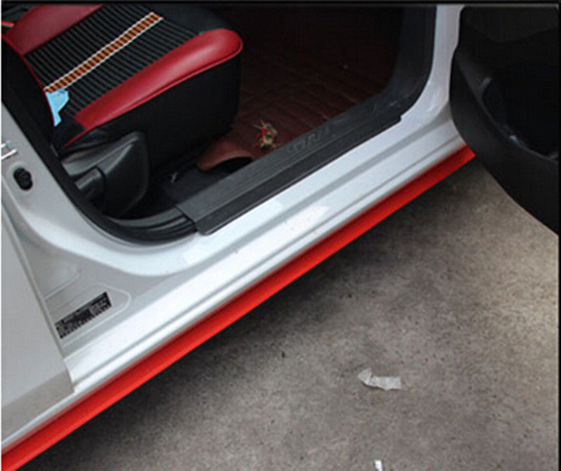 SAMURAI RED Car Body Kit Bumper Lip Side Skirt Rubber Edge Decorative Protector Trim