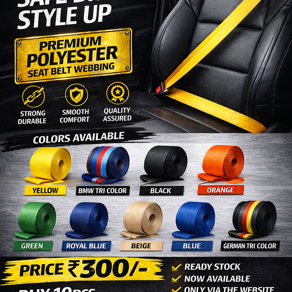 Buy 10pcs Get 2pcs Free Car 3.6M Seat Belt Webbing Polyester Seat Lap Retractable Nylon Safety Strap