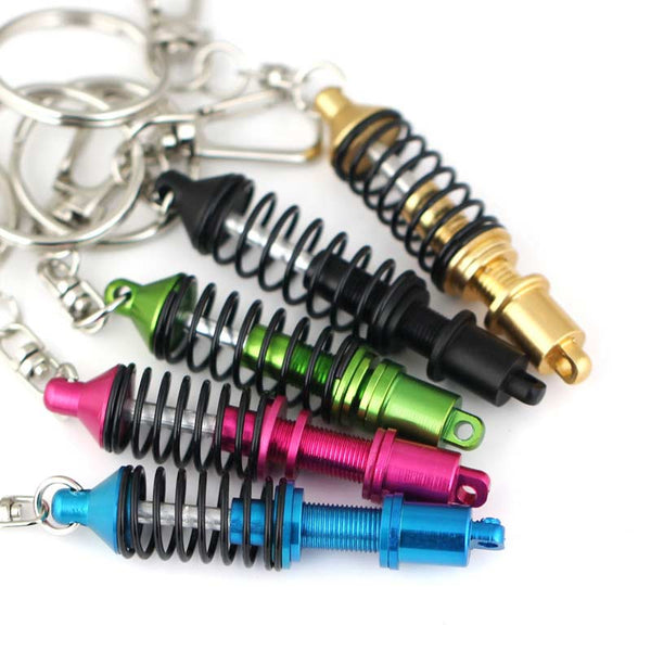 Adjustable Coilover Spring Car Part Shock Absorber Keyring Alloy Keychain (Assorted Color)