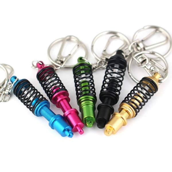 Adjustable Coilover Spring Car Part Shock Absorber Keyring Alloy Keychain (Assorted Color)