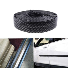 50mm x 50 Meters Universal Door Sill Protector, Carbon Fiber Rubber Front Bumper & Rear Bumper Guard, Door Enter Guard Scuff Plate Protectors for Most Cars