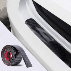 50mm x 50 Meters Universal Door Sill Protector, Carbon Fiber Rubber Front Bumper & Rear Bumper Guard, Door Enter Guard Scuff Plate Protectors for Most Cars