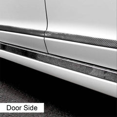 50mm x 50 Meters Universal Door Sill Protector, Carbon Fiber Rubber Front Bumper & Rear Bumper Guard, Door Enter Guard Scuff Plate Protectors for Most Cars