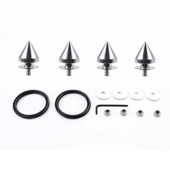Silver Finish JDM Quick Release Fasteners For Car Bumpers Trunk Fender Hatch Lids Kit (Stud)
