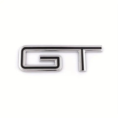Silver Black GT Logo Car Emblem 3D Metal Badge Auto Racing Sport Sticker Tourer Decal