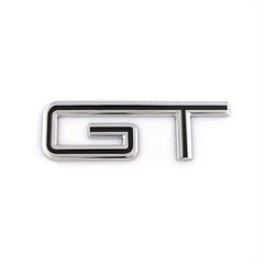 Silver Black GT Logo Car Emblem 3D Metal Badge Auto Racing Sport Sticker Tourer Decal