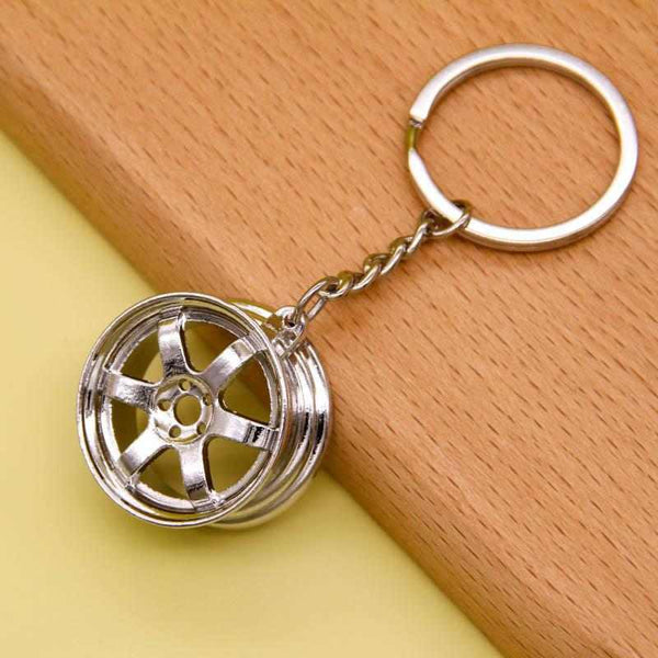 Car Rim Keychain, Creative Charming Polished Key Chain, Mini Auto Wheel Rim Key Ring, Car Part Decoration