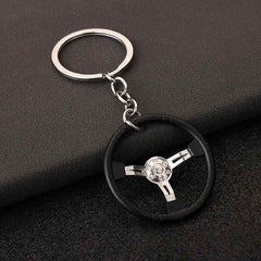 Steering Wheel Keychain Keychains Key Fob Key Chain Keyring Wallet Key Pendants Steering Wheel Charm Keychain Pendant Bag Hanging Charm Keychain Hanging Decor Zinc Alloy