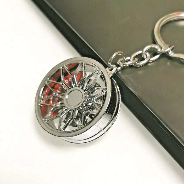 Disc Brake Steel Car Key Chain Wallet Keychain Pendant Hanging Keychain Key Charms Creative Novelty Keychain