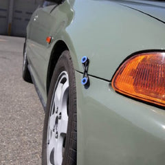 Silver Finish JDM Quick Release Fasteners For Car Bumpers Trunk Fender Hatch Lids Kit.