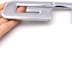 Silver Metal GT Auto Rear Tailgate Badge Emblem Fender Trunk Lid Self Adhesive Sticker For Car