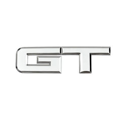 Silver Metal GT Auto Rear Tailgate Badge Emblem Fender Trunk Lid Self Adhesive Sticker For Car