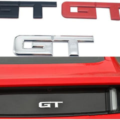 Silver Metal GT Auto Rear Tailgate Badge Emblem Fender Trunk Lid Self Adhesive Sticker For Car