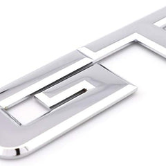 Silver Metal GT Auto Rear Tailgate Badge Emblem Fender Trunk Lid Self Adhesive Sticker For Car