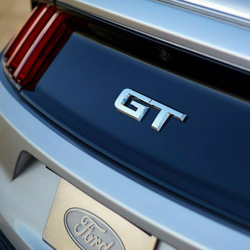Silver Metal GT Auto Rear Tailgate Badge Emblem Fender Trunk Lid Self Adhesive Sticker For Car