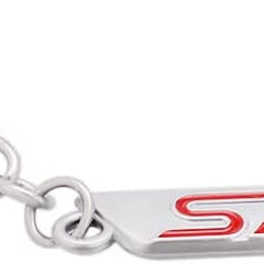 Silver ST Line 3D Logo Emblem Metal Keychain For Bikes And Cars