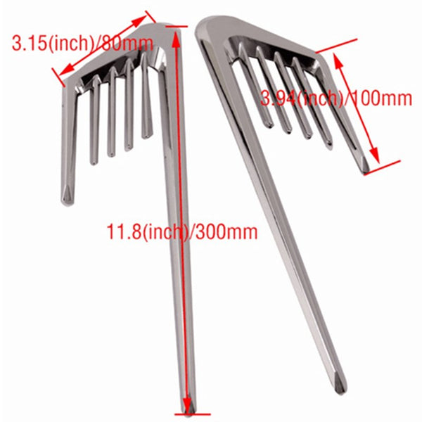 2PCS Chrome Car SUV Air Flow Fender Side Vent Decoration Sticker Accessories