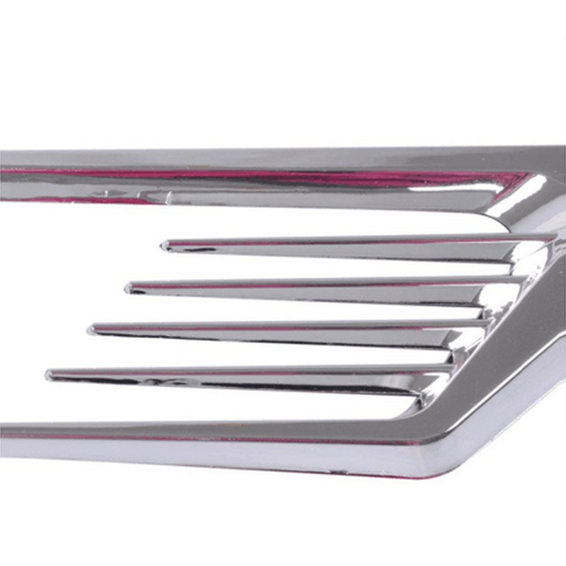 2PCS Chrome Car SUV Air Flow Fender Side Vent Decoration Sticker Accessories