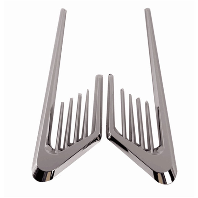 2PCS Chrome Car SUV Air Flow Fender Side Vent Decoration Sticker Accessories