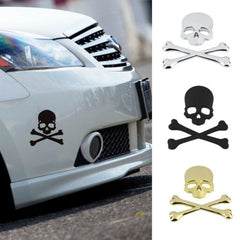 2015 NEW Gold Car Auto Logo 3D Metal Emblem Badge Decals Skeleton Skull Bone