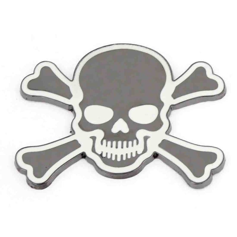 2015 NEW Silveer-White Car Auto Logo 3D Metal Emblem Badge Decals Skeleton Skull Bone