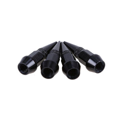 4 Pcs Universal Spike Wheel Air Valve Stem Cap Car Bike Tire Screw Dust Cover Small BLACK