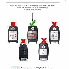 Sonet, Seltos 2020, Carens, Seltos X-line 4 Button Smart Key Cover Case With Keychain