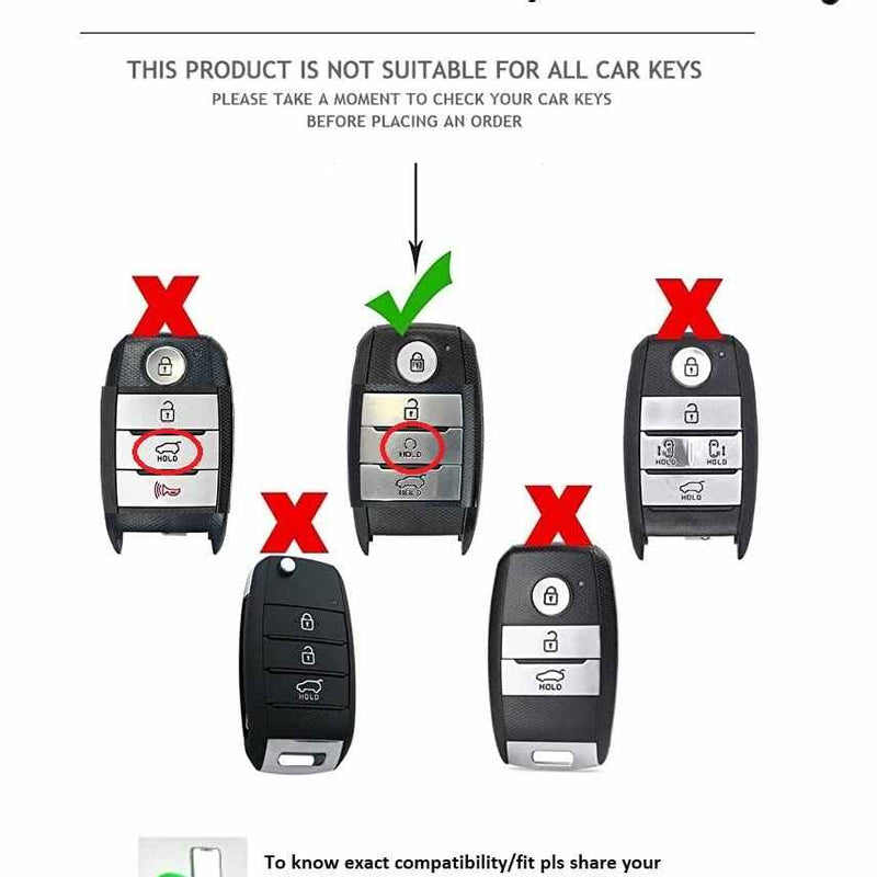 Sonet, Seltos 2020, Carens, Seltos X-line 4 Button Smart Key Cover Case With Keychain
