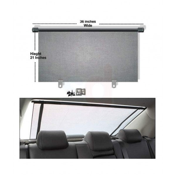 Universal Rear Window Roller Sunshade 90 CMS BLACK
