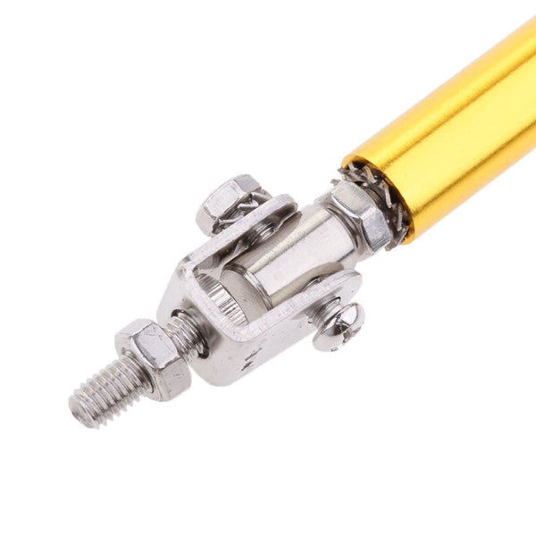 2pcs Silver MEDIUM Adjustable Universal Front Rear Bumper Lip Splitter Strut Brace Rod Support Bar