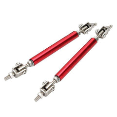 2pcs 20cm Red Extra LARGE Adjustable Universal Front Rear Bumper Lip Splitter Strut Brace Rod Support Bar