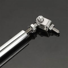 2pcs Silver LARGE Adjustable Universal Front Rear Bumper Lip Splitter Strut Brace Rod Support Bar