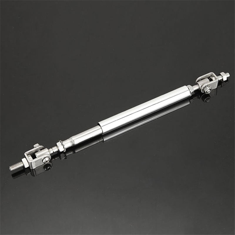 2pcs Silver SMALL Adjustable Universal Front Rear Bumper Lip Splitter Strut Brace Rod Support Bar