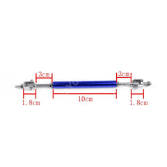 2pcs Blue MEDIUM Adjustable Universal Front Rear Bumper Lip Splitter Strut Brace Rod Support Bar